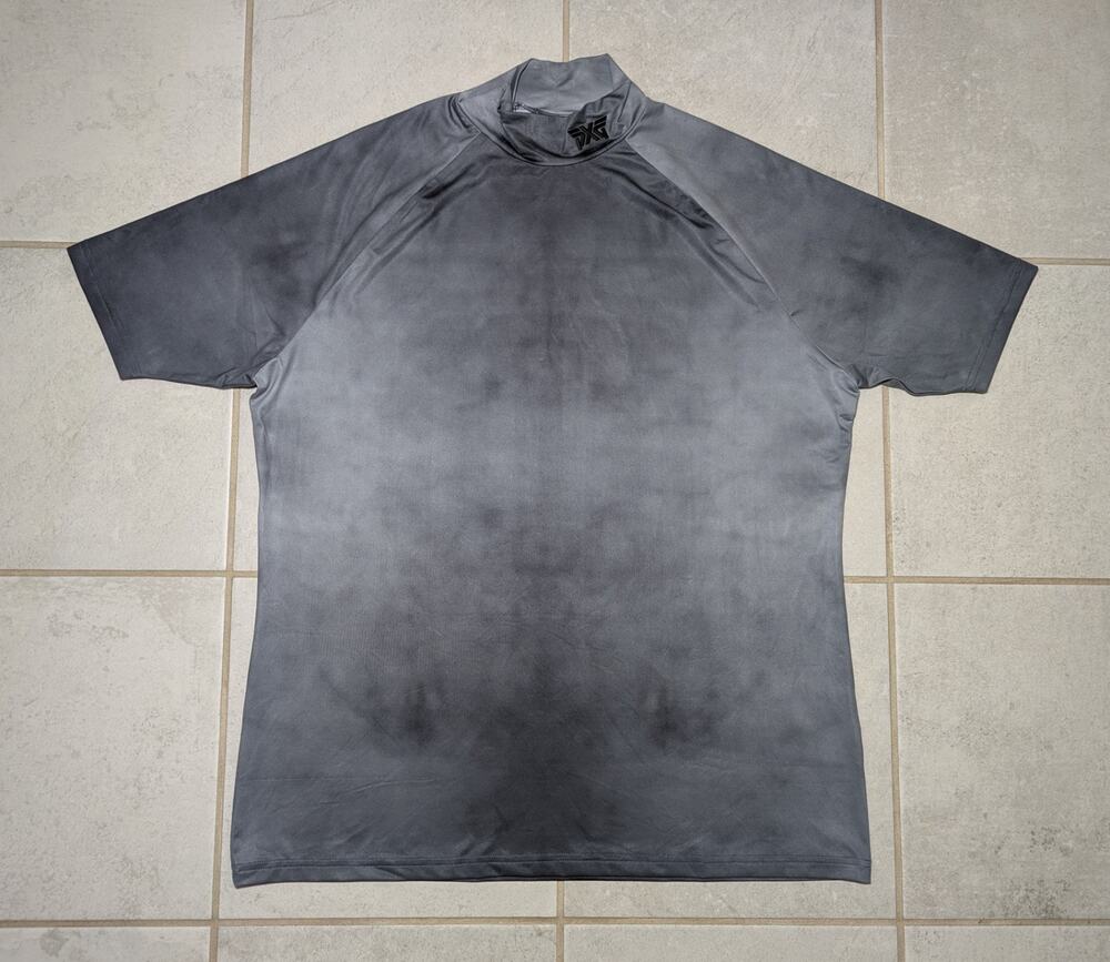 PXG Parsons Extreme Golf Men's Small Shirt Black Gray Mock Neck Performance